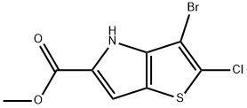 Methyl 3-bromo-2-chloro-4H-thieno[3,2-b]pyrrole-5-carboxylate Struktur