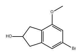 1H-Inden-2-ol, 6-bromo-2,3-dihydro-4-methoxy- Struktur