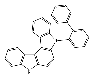 Indolo[2,3-c]carbazole, 5-[1,1'-biphenyl]-2-yl-5,8-dihydro- Struktur