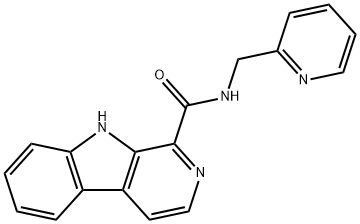 9H-Pyrido[3,4-b]indole-1-carboxamide, N-(2-pyridinylmethyl)- Struktur