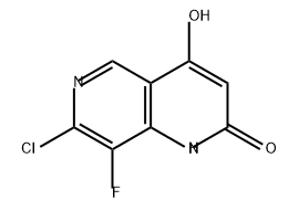 1,6-Naphthyridin-2(1H)-one, 7-chloro-8-fluoro-4-hydroxy- Struktur