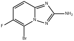 5-Bromo-6-fluoro-[1,2,4]triazolo[1,5-a]pyridin-2-ylamine Struktur