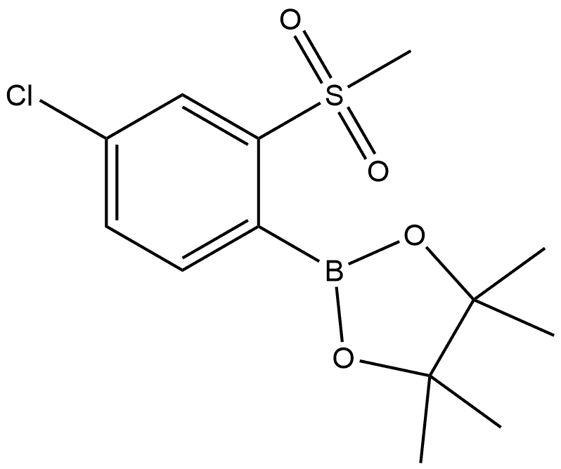 2-(4-chloro-2-(methylsulfonyl)phenyl)-4,4,5,5-tetramethyl-1,3,2-dioxaborolane Struktur