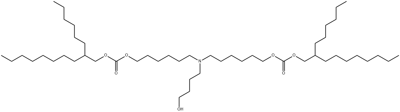 2,16,18-Trioxa-9-azaoctacosanoic acid, 20-hexyl-9-(4-hydroxybutyl)-17-oxo-, 2-hexyldecyl ester Struktur