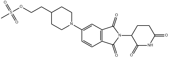 1H-Isoindole-1,3(2H)-dione, 2-(2,6-dioxo-3-piperidinyl)-5-[4-[2-[(methylsulfonyl)oxy]ethyl]-1-piperidinyl]- Struktur