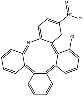 5H-Tetrabenz[b,d,f,h]azonine, 4-chloro-6-nitro- Struktur