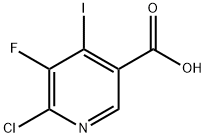 6-氯-5-氟-4-碘煙酸, 2766312-02-9, 結構式