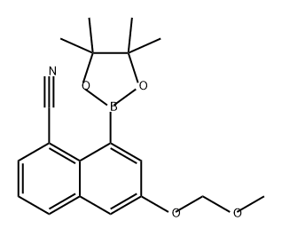 1-Naphthalenecarbonitrile, 6-(methoxymethoxy)-8-(4,4,5,5-tetramethyl-1,3,2-dioxaborolan-2-yl)- Struktur