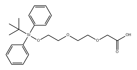 3,6,9-Trioxa-10-siladodecanoic acid, 11,11-dimethyl-10,10-diphenyl- Struktur