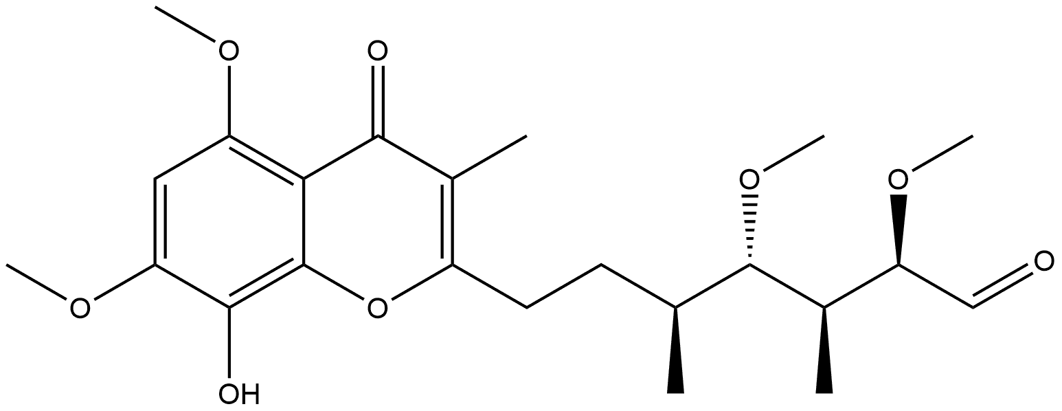 4H-1-Benzopyran-2-heptanal, 8-hydroxy-α,γ,5,7-tetramethoxy-β,δ,3-trimethyl-4-oxo-, (αR,βS,δS,γS)-