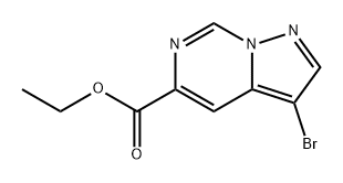 Pyrazolo[1,5-c]pyrimidine-5-carboxylic acid, 3-bromo-, ethyl ester Struktur