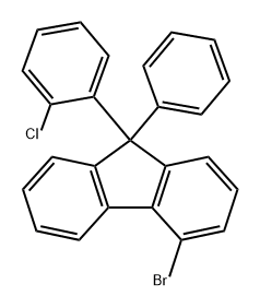 9H-Fluorene, 4-bromo-9-(2-chlorophenyl)-9-phenyl- Struktur