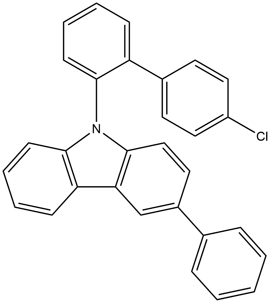 9-(4'-chloro-[1,1'-biphenyl]-2-yl)-3-phenyl-9H-carbazole Struktur