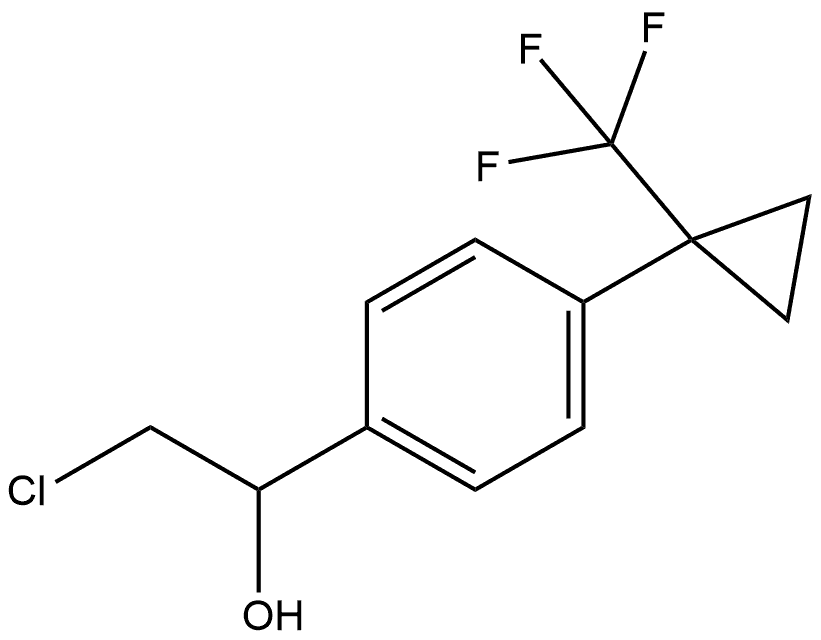 2-chloro-1-(4-(1-(trifluoromethyl)cyclopropyl)phenyl)ethan-1-ol Struktur