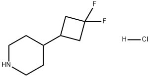 Piperidine, 4-(3,3-difluorocyclobutyl)-, hydrochloride (1:1) Struktur