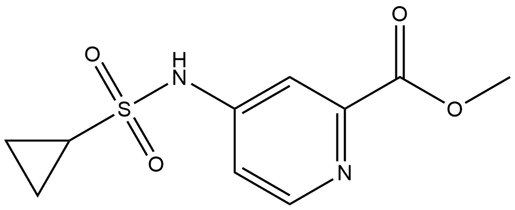 methyl 4-(cyclopropylsulfonylamino)pyridine-2-carboxylate Struktur