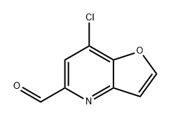 Furo[3,2-b]pyridine-5-carboxaldehyde, 7-chloro- Struktur