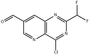 Pyrido[3,2-d]pyrimidine-7-carboxaldehyde, 4-chloro-2-(difluoromethyl)- Struktur