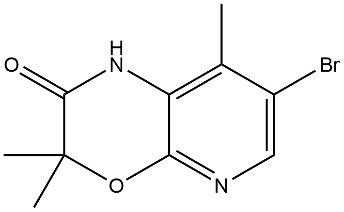 7-bromo-3,3,8-trimethyl-1H-pyrido[2,3-b][1,4]oxazin-2(3H)-one Struktur