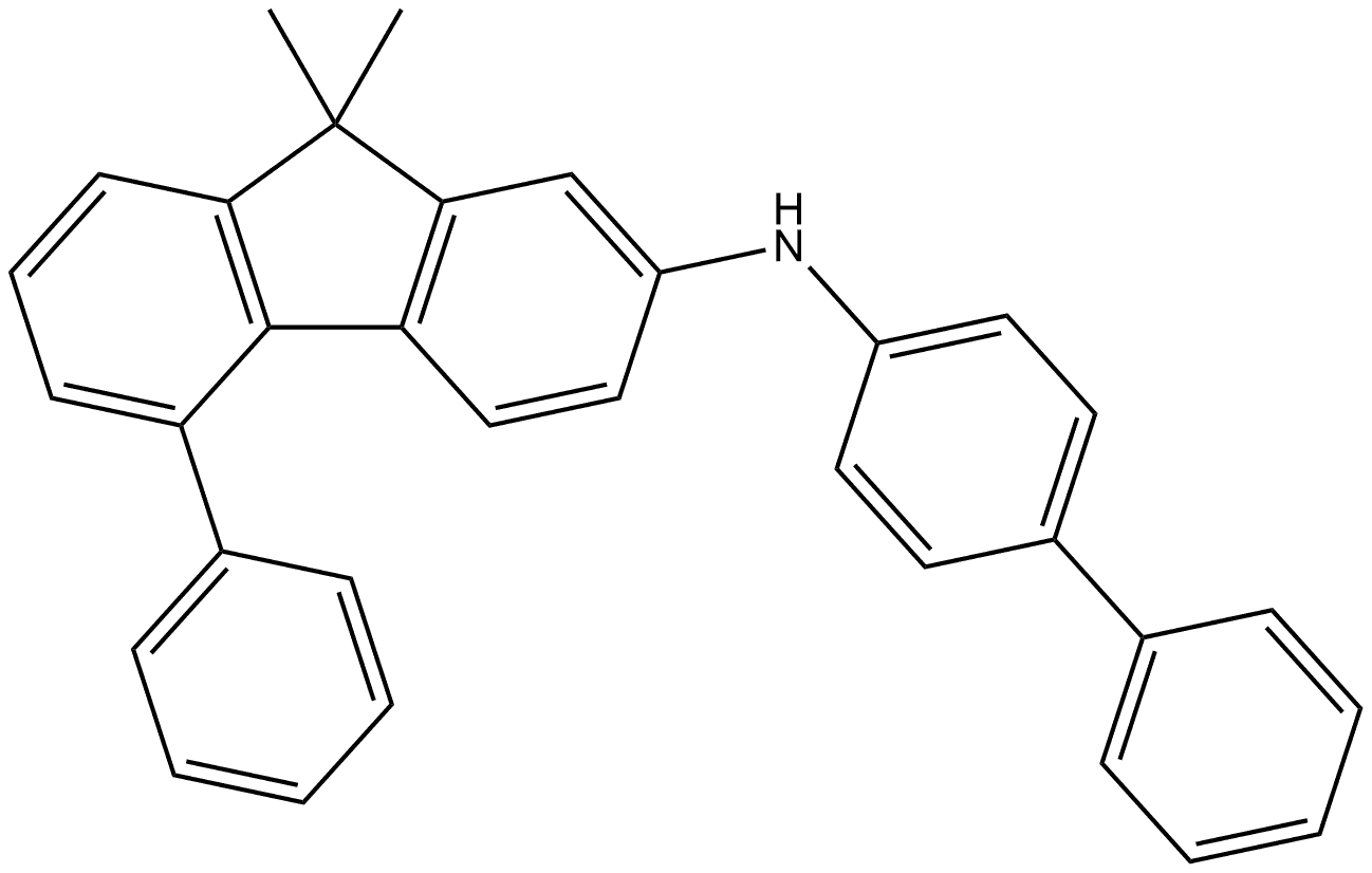 N-[1,1′-Biphenyl]-4-yl-9,9-dimethyl-5-phenyl-9H-fluoren-2-amine Struktur