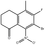 1(2H)-Naphthalenone, 7-bromo-6-fluoro-3,4-dihydro-5-methyl-8-nitro- Struktur