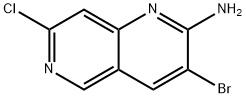 3-Bromo-7-chloro-1,6-naphthyridin-2-amine Struktur