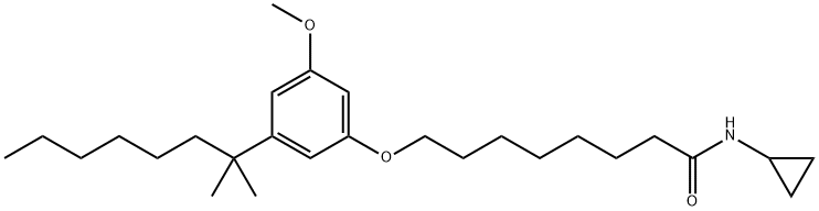 Octanamide, N-cyclopropyl-8-[3-(1,1-dimethylheptyl)-5-methoxyphenoxy]- Struktur