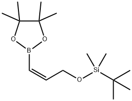 1,3,2-Dioxaborolane, 2-[(1Z)-3-[[(1,1-dimethylethyl)dimethylsilyl]oxy]-1-propen-1-yl]-4,4,5,5-tetramethyl- Struktur