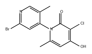 [1(2H),4'-Bipyridin]-2-one, 2'-bromo-3-chloro-4-hydroxy-5',6-dimethyl- Struktur