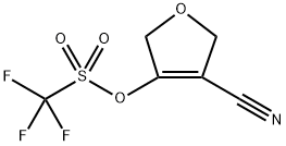 Methanesulfonic acid, 1,1,1-trifluoro-, 4-cyano-2,5-dihydro-3-furanyl ester Struktur