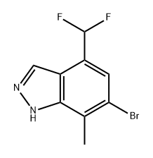 1H-Indazole, 6-bromo-4-(difluoromethyl)-7-methyl- Struktur