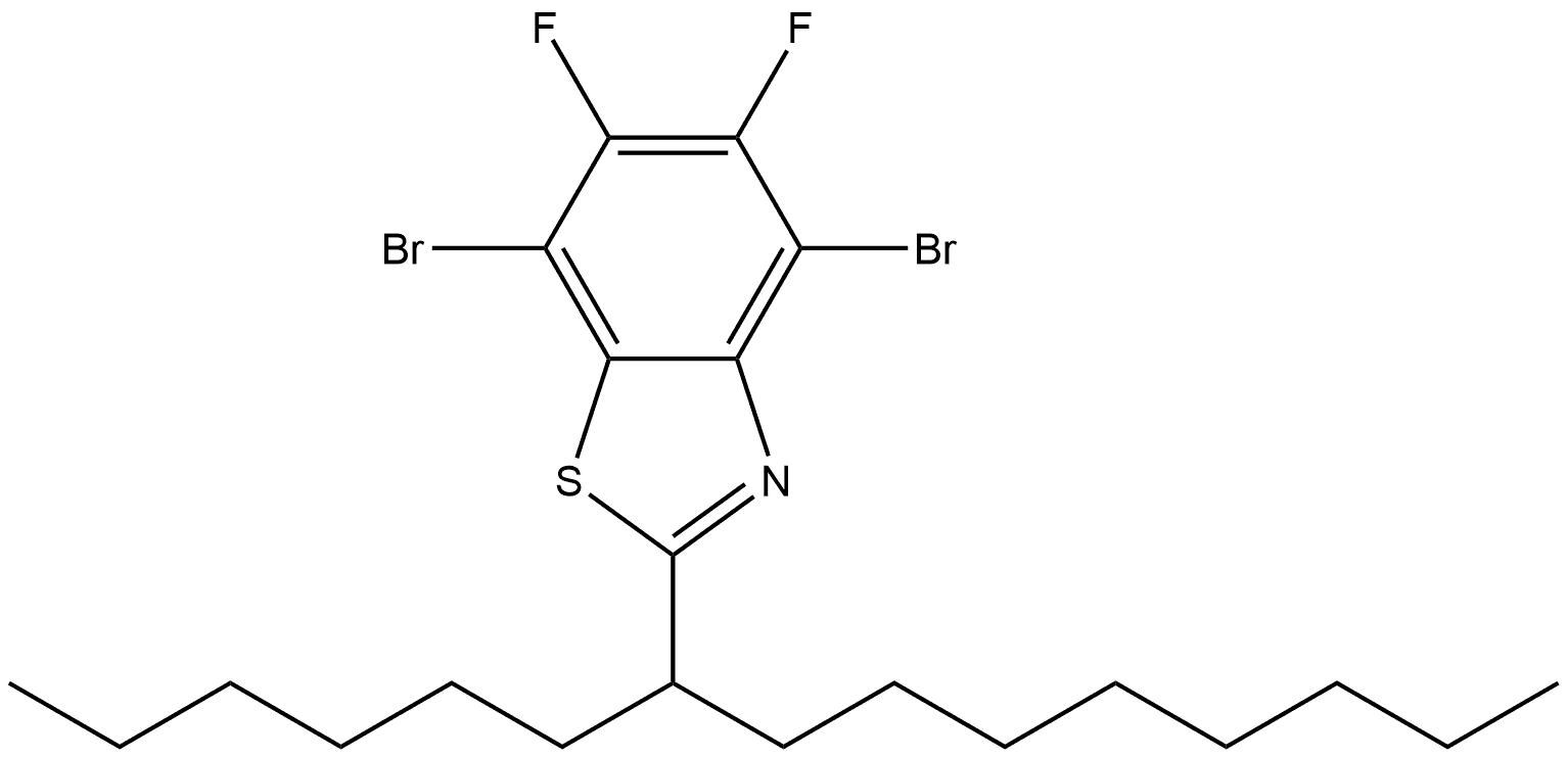 4,7-dibromo-5,6-difluoro-2-(pentadecan-7-yl)benzo[d]thiazole Struktur