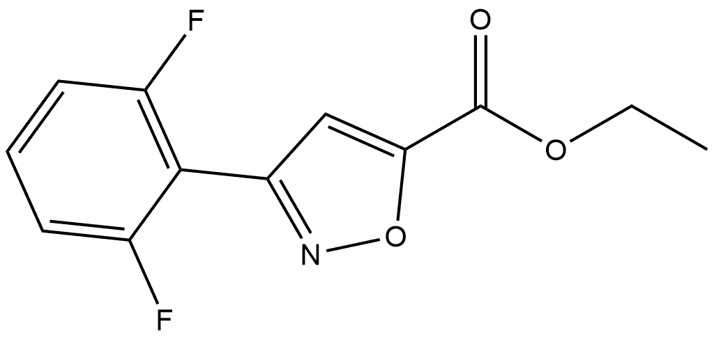 ethyl 3-(2,6-difluorophenyl)isoxazole-5-carboxylate Struktur