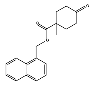 Cyclohexanecarboxylic acid, 1-methyl-4-oxo-, 1-naphthalenylmethyl ester Struktur