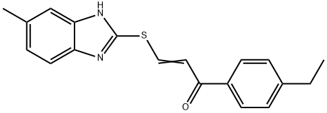 1-(4-Ethylphenyl)-3-[(6-methyl-1H-benzimidazol-2-yl)thio]-2-propen-1-one Struktur