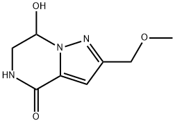 Pyrazolo[1,5-a]pyrazin-4(5H)-one, 6,7-dihydro-7-hydroxy-2-(methoxymethyl)- Struktur