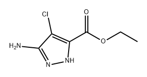 1H-Pyrazole-5-carboxylic acid, 3-amino-4-chloro-, ethyl ester Struktur