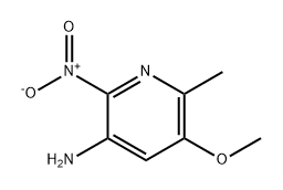 3-Pyridinamine, 5-methoxy-6-methyl-2-nitro- Struktur