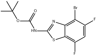 Carbamic acid, N-(4-bromo-5,7-difluoro-2-benzothiazolyl)-, 1,1-dimethylethyl ester Struktur