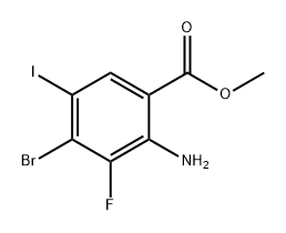 Benzoic acid, 2-amino-4-bromo-3-fluoro-5-iodo-, methyl ester Struktur