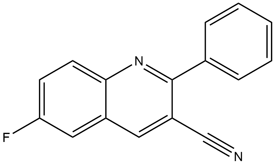 6-fluoro-2-phenylquinoline-3-carbonitrile Struktur