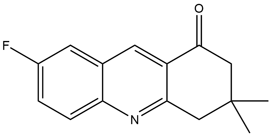 7-fluoro-3,3-dimethyl-3,4-dihydroacridine-1(2H)-one Struktur