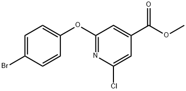 4-Pyridinecarboxylic acid, 2-(4-bromophenoxy)-6-chloro-, methyl ester Struktur