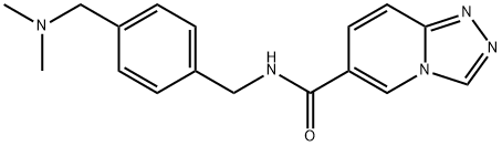 1,2,4-Triazolo[4,3-a]pyridine-6-carboxamide, N-[[4-[(dimethylamino)methyl]phenyl]methyl]- Struktur