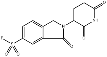 2-(2,6-dioxopiperidin-3-yl)-3-oxoisoindoline-5-sulfonyl fluoride Struktur