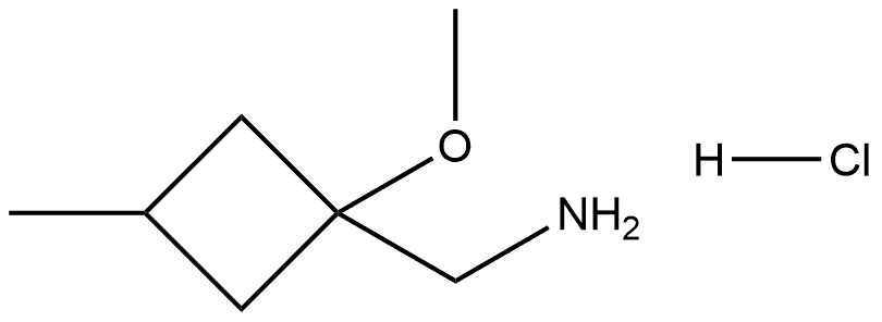 Cyclobutanemethanamine, 1-methoxy-3-methyl-, hydrochloride (1:1) Struktur