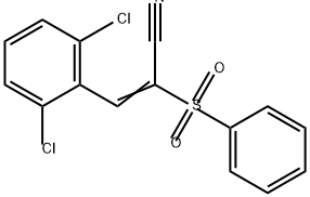 2-Propenenitrile, 3-(2,6-dichlorophenyl)-2-(phenylsulfonyl)- Struktur