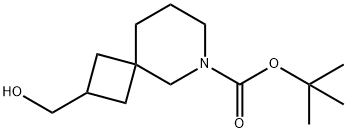 6-Azaspiro[3.5]nonane-6-carboxylic acid, 2-(hydroxymethyl)-, 1,1-dimethylethyl ester Struktur