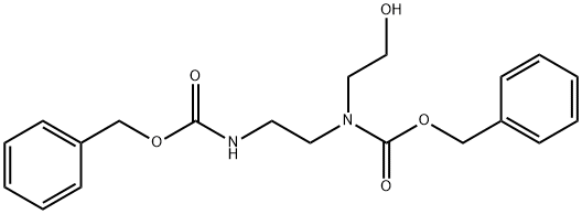 Carbamic acid, N-(2-hydroxyethyl)-N-[2-[[(phenylmethoxy)carbonyl]amino]ethyl]-, phenylmethyl ester Struktur