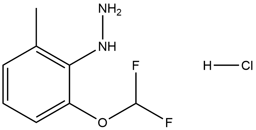 (2-(difluoromethoxy)-6-methylphenyl)hydrazine hydrochloride Struktur